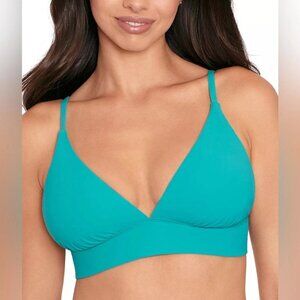 Skinnydippers by Miraclesuit Bridgette Bikini Top Removable Cups Blue M